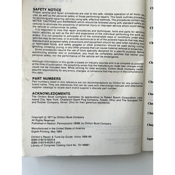 Repair Manual Volvo PV 444 544 P 210 121 122 S 142 144 145 P 1800 S 164 VGC - Picture 4 of 4